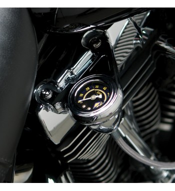 ÖLDRUCKANZEIGE CHROM KIT ARLEN NESS HARLEY DAVIDSON TWIN CAM '99-'15