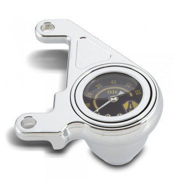 OIL PRESSURE GAUGE KIT CHROME ARLEN NESS HARLEY DAVIDSON TWIN CAM '99-'15