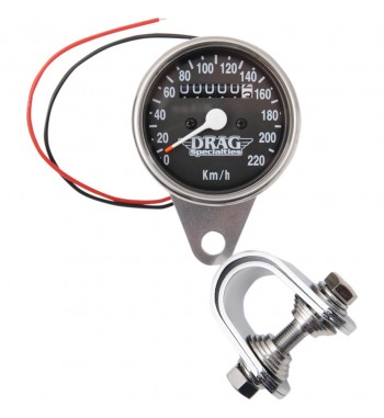 SPEEDOMETERS MINI BLACK FACE 2:1 CHROME FOR CUSTOM MOTORCYCLE AND HARLEY DAVIDSON
