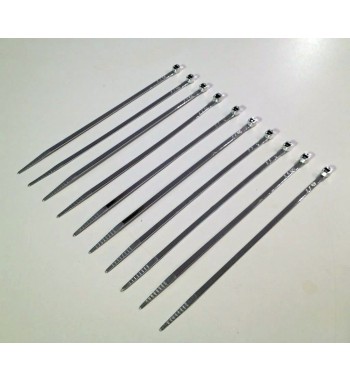 TIES CABLE CHROME UNIVERSAL 280 MM 10 PIECES