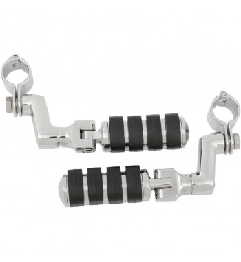 REPOSE-PIEDS TOUR TECH OFFSET LARGE ™ POUR LE PROTECTION MOTEUR 1 1/4" CUSTOM MOTO ET HARLEY