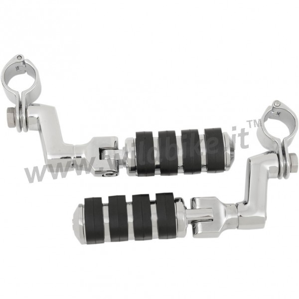 PEDANE TOUR-TECH™ OFFSET LARGE PER TUBI PARAMOTORE DA 1 1/4" MOTO CUSTOM E HARLEY