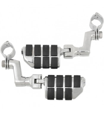 REPOSE-PIEDS TOUR TECH OFFSET DUALLY™ POUR LE PROTECTION MOTEUR 1 1/4" CUSTOM MOTO ET HARLEY