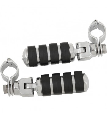 PEDANE TOUR-TECH™ LARGE ISO PER TUBI PARAMOTORE DA 1 1/4" MOTO CUSTOM E HARLEY