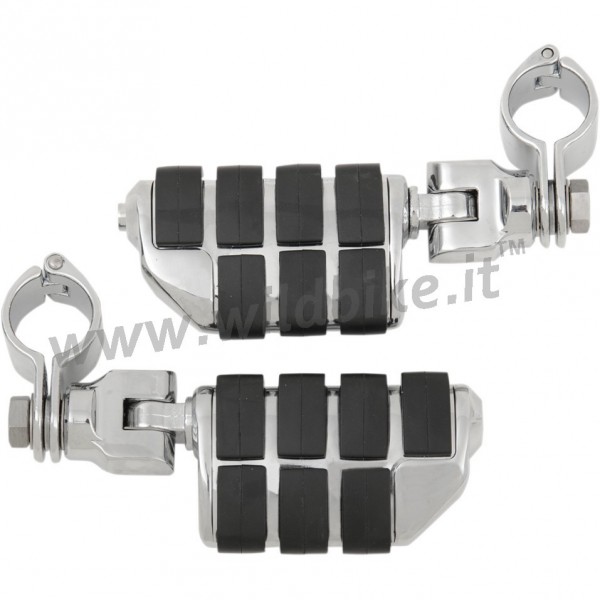 PEDANE TOUR-TECH™ DUALLY ISO PER TUBI PARAMOTORE DA 1 1/4" MOTO CUSTOM E HARLEY