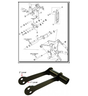 ARRIÈRE abaissant KIT pour KAWASAKI VN 900