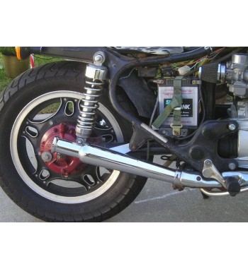 TERMINALE SCARICO UNIVERSALE VINTAGE BELL END RIALZATO PER MOTO