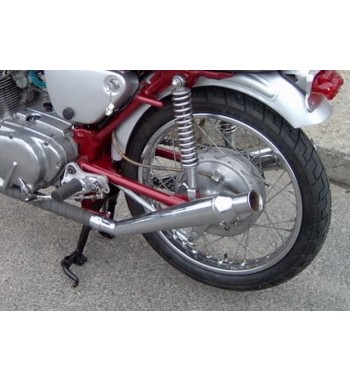 TERMINALE SCARICO UNIVERSALE VINTAGE BELL END RIALZATO PER MOTO