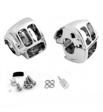 BLOCCHI CROMATI COMANDI PER MANUBRIO PER HARLEY DAVIDSON '96-'11
