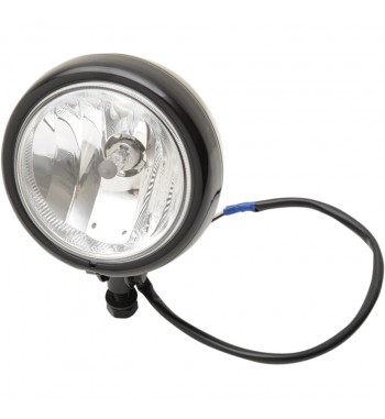 FARO FANALE AUSILIARIO H8 SPOTLIGHT 4 1/2 " NERO PER MOTO CUSTOM E HARLEY DAVIDSON