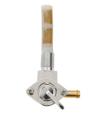 PETCOCK FUEL VALVE OUTLET 90° 1/4" NPT FOR CUSTOM MOTORCYCLE AND HARLEY DAVIDSON