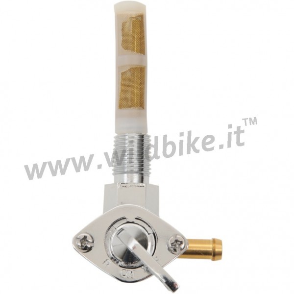 PETCOCK FUEL VALVE OUTLET 90° 1/4" NPT FOR CUSTOM MOTORCYCLE AND HARLEY DAVIDSON