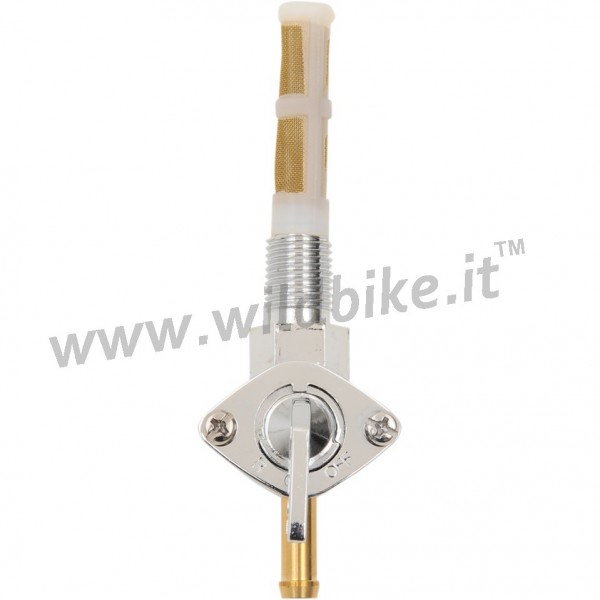 PETCOCK FUEL VALVE STRAIGHT 180° 1/4" NPT FOR CUSTOM MOTORCYCLE AND HARLEY DAVIDSON