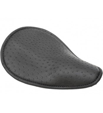 SELLE MONO SMALL OSTRICH NOIR AVEC RESSORTS  MOTO CUSTOM ET HARLEY