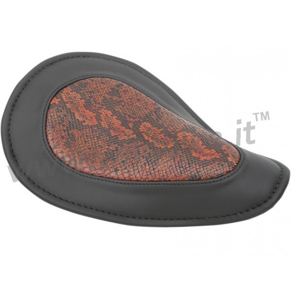 SEAT SMALL BLACK AND RED PYTHON WITH SPRINGS CUSTOM MOTORCYCLE AND HARLEY