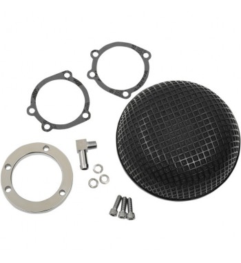 AIR FILTER KIT BOX BOBBER RETRO STYLE BLACK HARLEY DAVIDSON '07-'15