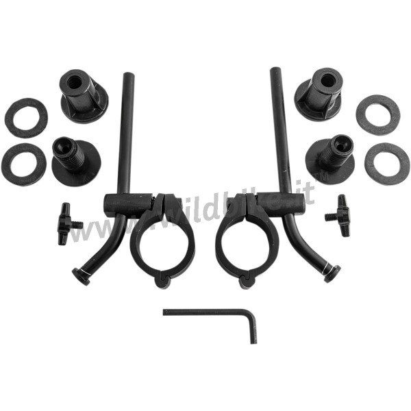 KIT COMPLETO CLAMP E ASTE DI RICAMBIO DA PER PARABREZZA VIPER SPITFIRE CUSTOM