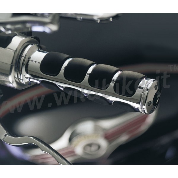 MANOPOLE KURYAKYN CROMATE ISO GRIPS PER MOTO HONDA