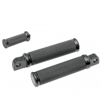 KIT COMPLET REPOSE-PIEDS PILOTES ET CHANGEMENT HOTOP NOIRS POUR HARLEY DAVIDSON