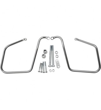 SADDLEBAGS SUPPORT CHROME HARLEY DAVIDSON FXDF FAT BOB FXDWG WIDE GLIDE '08-'15