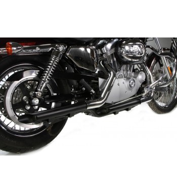 SILENCIEUX POT ÉCHAPPEMENTS EXTENSION DRAG PIPES NOIR POUR HARLEY DAVIDSON XL SPORTSTER '04-'13