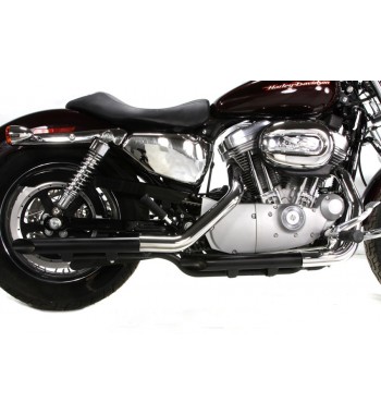 SCARICHI MARMITTE TERMINALI DRAG PIPES NERI HARLEY DAVIDSON XL SPORTSTER '04-'13