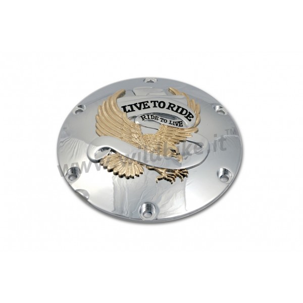 COPERCHIO FRIZIONE LIVE TO RIDE CROMATO/ORO HARLEY DAVIDSON XL SPORTSTER 04-21