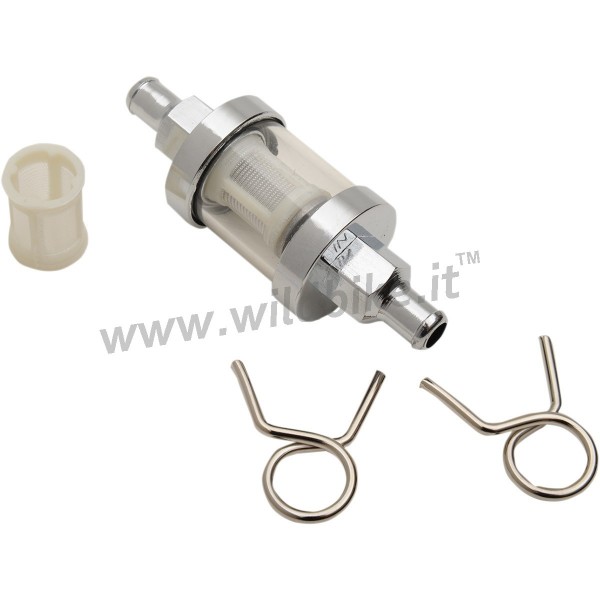  KRAFTSTOFFFILTER UNIVERSAL GLAS CHROME 1/4 "