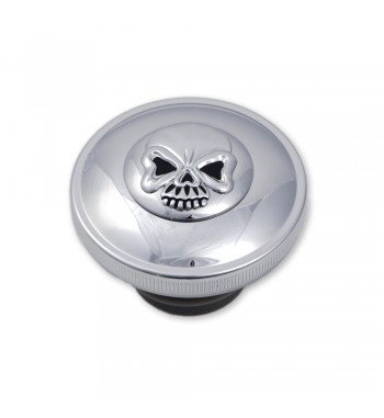 BOUCHON DE RÉSERVOIR SKULL CRANE CHROMÉ AVEC CLÉ HARLEY DAVIDSON XL SPORTSTER 1996-2022