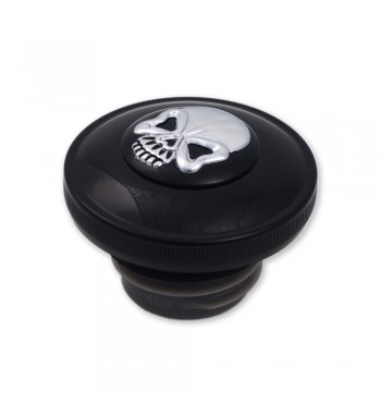 TAPPO DA SERBATOIO VENTILATO SKULL NERO CON CHIAVI HARLEY DAVIDSON XL SPORTSTER 1996-2022