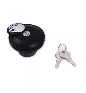 TAPPO DA SERBATOIO VENTILATO SKULL NERO CON SERRATURA HARLEY DAVIDSON XL SPORTSTER 1996-2022