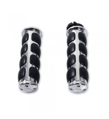 MANOPOLE KURYAKYN CROMATE ISO GRIPS PER MOTO HONDA E TRIUMPH