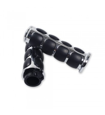 MANOPOLE KURYAKYN CROMATE ISO GRIPS PER MOTO HONDA E TRIUMPH