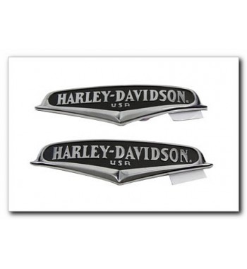 EMBLEMS GAS TANK ROAD KING STYLE WITH CHROME LETTERING HARLEY DAVIDSON 