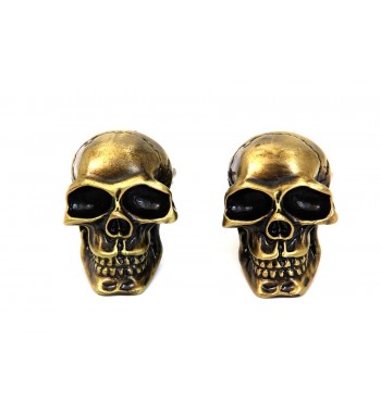 LICENSE PLATE BOLTS NUTS SKULL GOLD CUSTOM MOTORCYCLE AND HARLEY