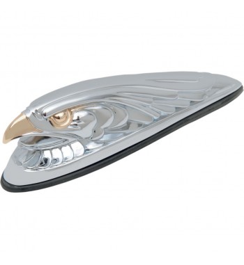 ORNAMENTO FREGIO AQUILA MEDIA CROMATA E ORO PER PARAFANGO HARLEY DAVIDSON E MOTO CUSTOM