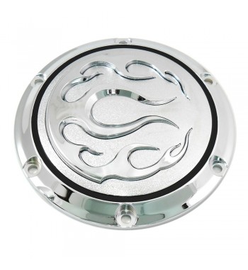 KUPPLUNGSDECKEL FLAMMEN 3D CHROM HARLEY DAVIDSON XL SPORTSTER 2004-2021