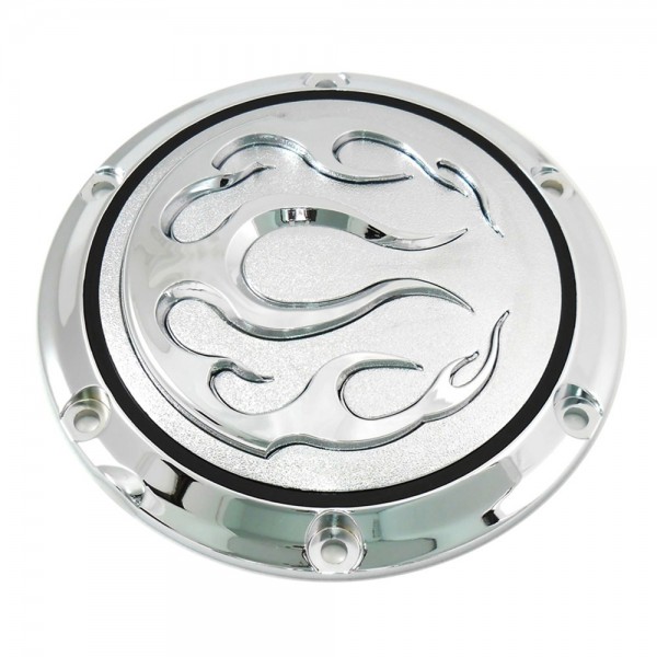 COUVERCLE D'EMBRAYAGE CARTER FLAMME 3D CHROME HARLEY DAVIDSON XL SPORTSTER 2004-2021