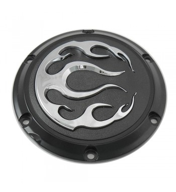 KUPPLUNGSDECKEL FLAMMEN 3D SCHWARZ HARLEY DAVIDSON XL SPORTSTER ' 04-'15