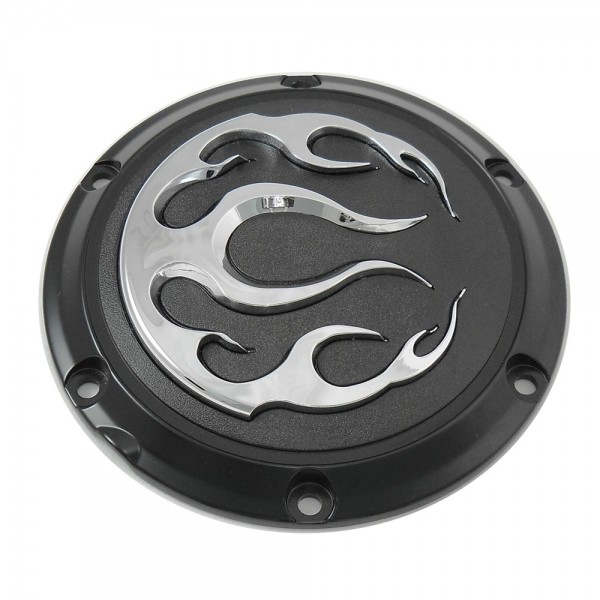 COUVERCLE D'EMBRAYAGE CARTER FLAMME 3D NOIR HARLEY DAVIDSON XL SPORTSTER ' 04-'15