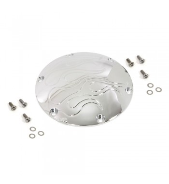 COPERCHIO FRIZIONE CON FREGIO A RILIEVO FIAMMA CROMATO HARLEY DAVIDSON XL SPORTSTER '04-'15