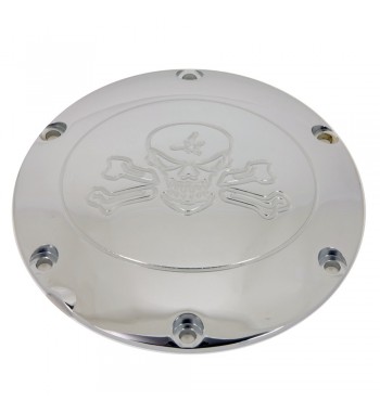 COPERCHIO FRIZIONE CON FREGIO SKULL CROSS BONES CROMATO HARLEY DAVIDSON XL SPORTSTER '04-'15