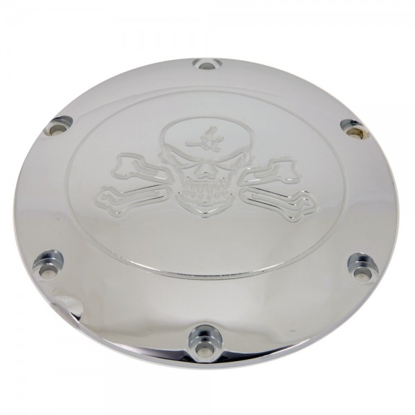 DERBY COVER SKULL CROSS BONES CHROME HARLEY DAVIDSON XL SPORTSTER ' 04-' 15