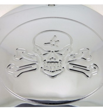 DERBY COVER SKULL CROSS BONES CHROME HARLEY DAVIDSON XL SPORTSTER ' 04-' 15