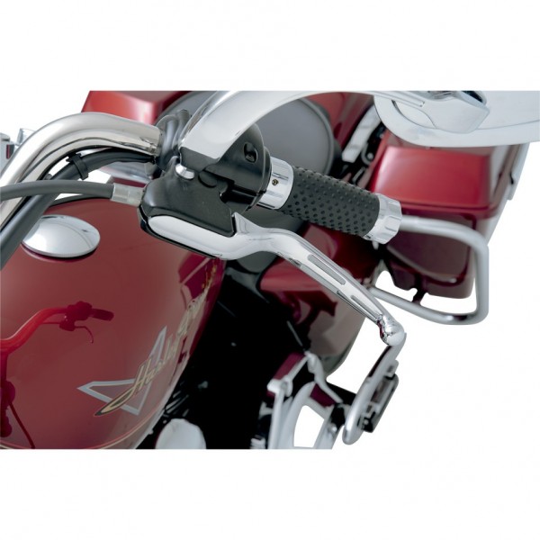 LEVE WIDE BLADE SLOTTED FRENO E FRIZIONE CROMATE  PER HARLEY DAVIDSON TOURING '08-'16