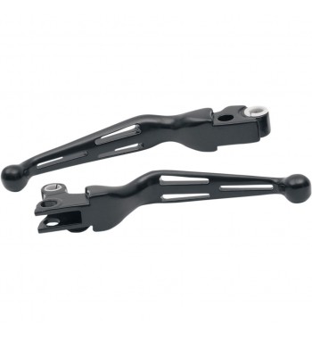 LEVE WIDE BLADE SLOTTED FRENO E FRIZIONE NERE  PER HARLEY DAVIDSON TOURING '08-'16