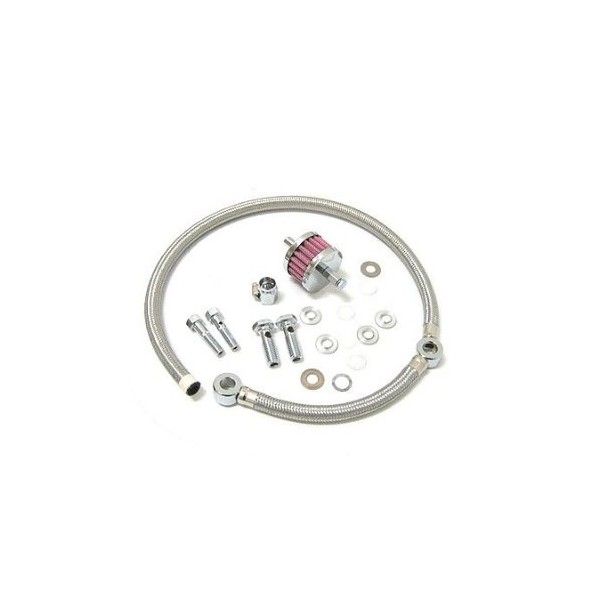 Tuyau tressé RENIFLARD KIT POUR HARLEY DAVIDSON BIG TWIN '93-'15