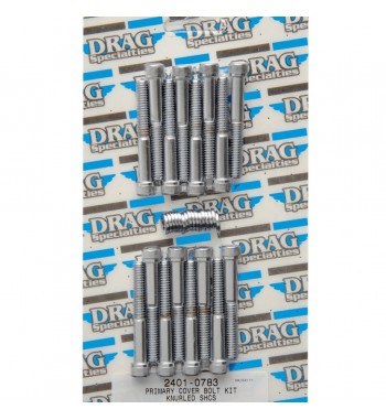 VITI BULLONI ZIGRINATI IN KIT CROMATI PER COPERCHIO PRIMARIA HARLEY DAVIDSON XL SPORTSTER '04-'16
