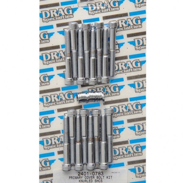 BOULONS KIT CHROME MOLETÉ TETE COUVERCLE PRIMAIRE POUR HARLEY DAVIDSON XL SPORTSTER '04-'16