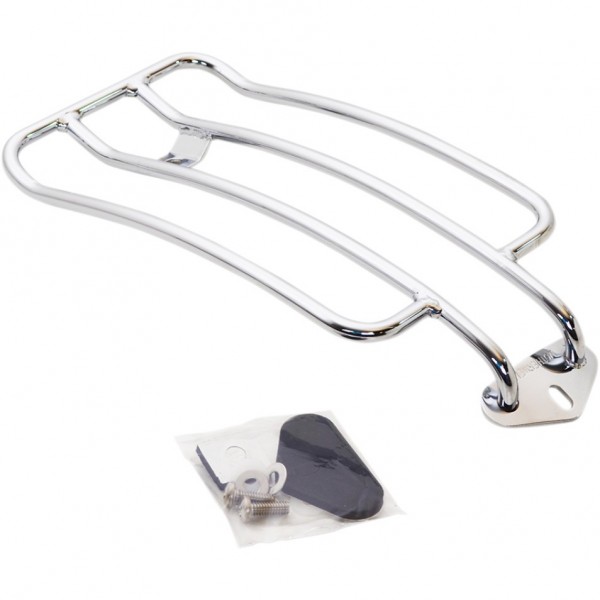 PORTAPACCHI RACK CROMATO MOTHERWELL PER HARLEY DAVIDSON FXS FLS BLACKLINE/SLIM '11-'16